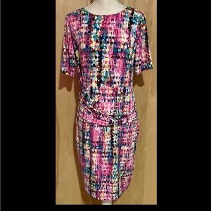 Madison Leigh Multi-colored Stretch Dress - EUC
